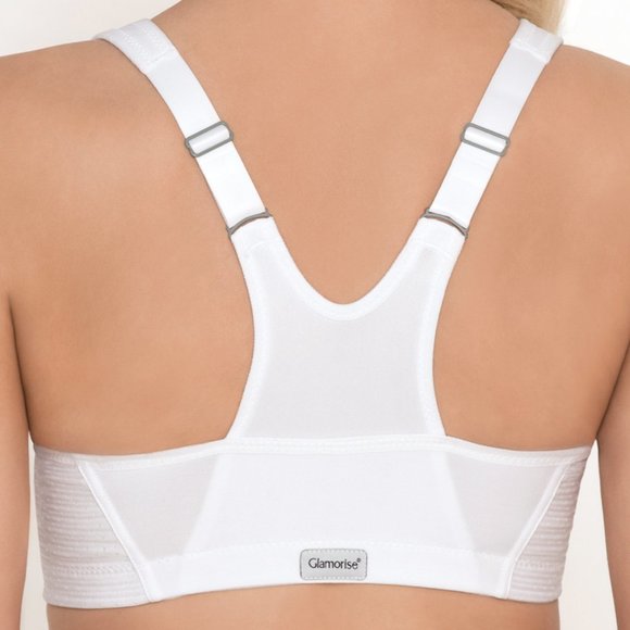 Set of 3! 32DD Glamorise SPORT Bra (HIGH-IMPACT) White (RACERBACK) T-Back NEW - Picture 5 of 16